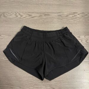 Lululemon Athletica Black Athletic Shorts with Reflective Trim